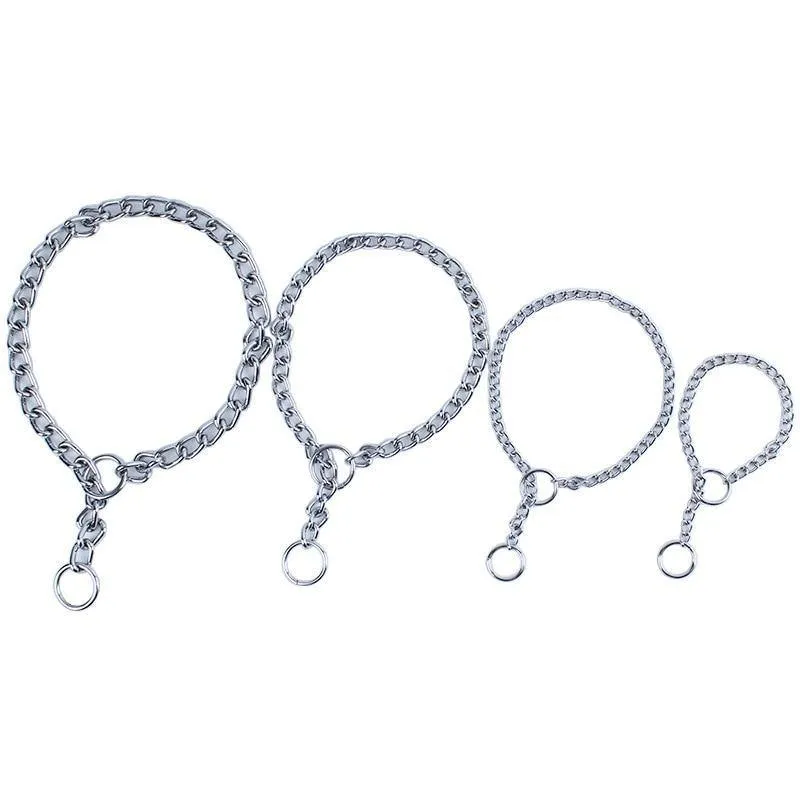 Adjustable Stainless Steel Dog Chain Collar - Available in 4 Sizes!