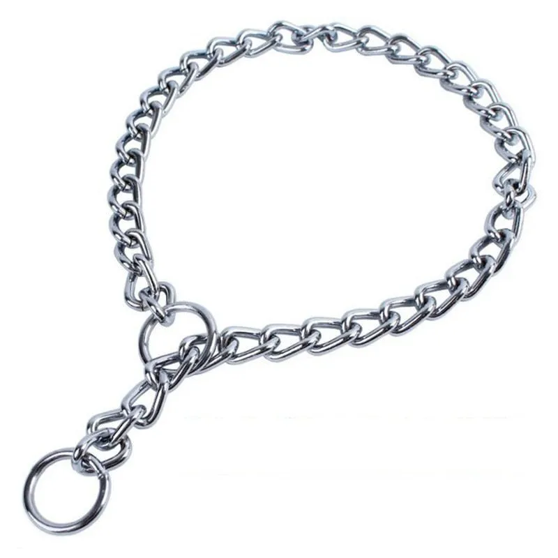 Adjustable Stainless Steel Dog Chain Collar - Available in 4 Sizes!