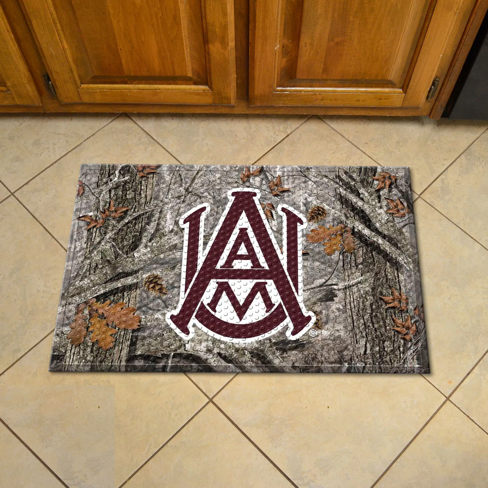 Alabama A&M Bulldogs Rubber Scraper Door Mat Camo