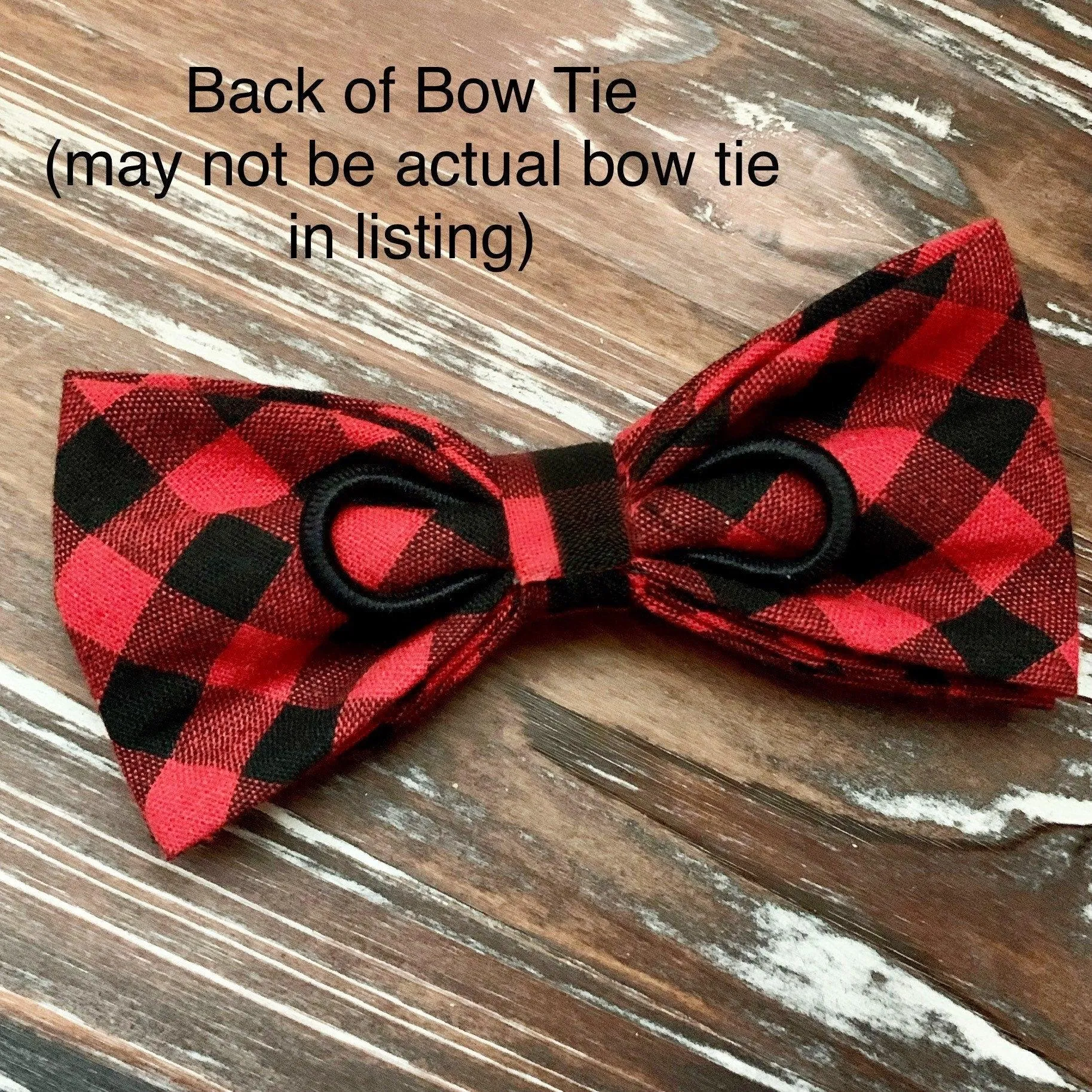 Autumn Plaid Dog Bow Tie for Dog Collar and Cat Collar