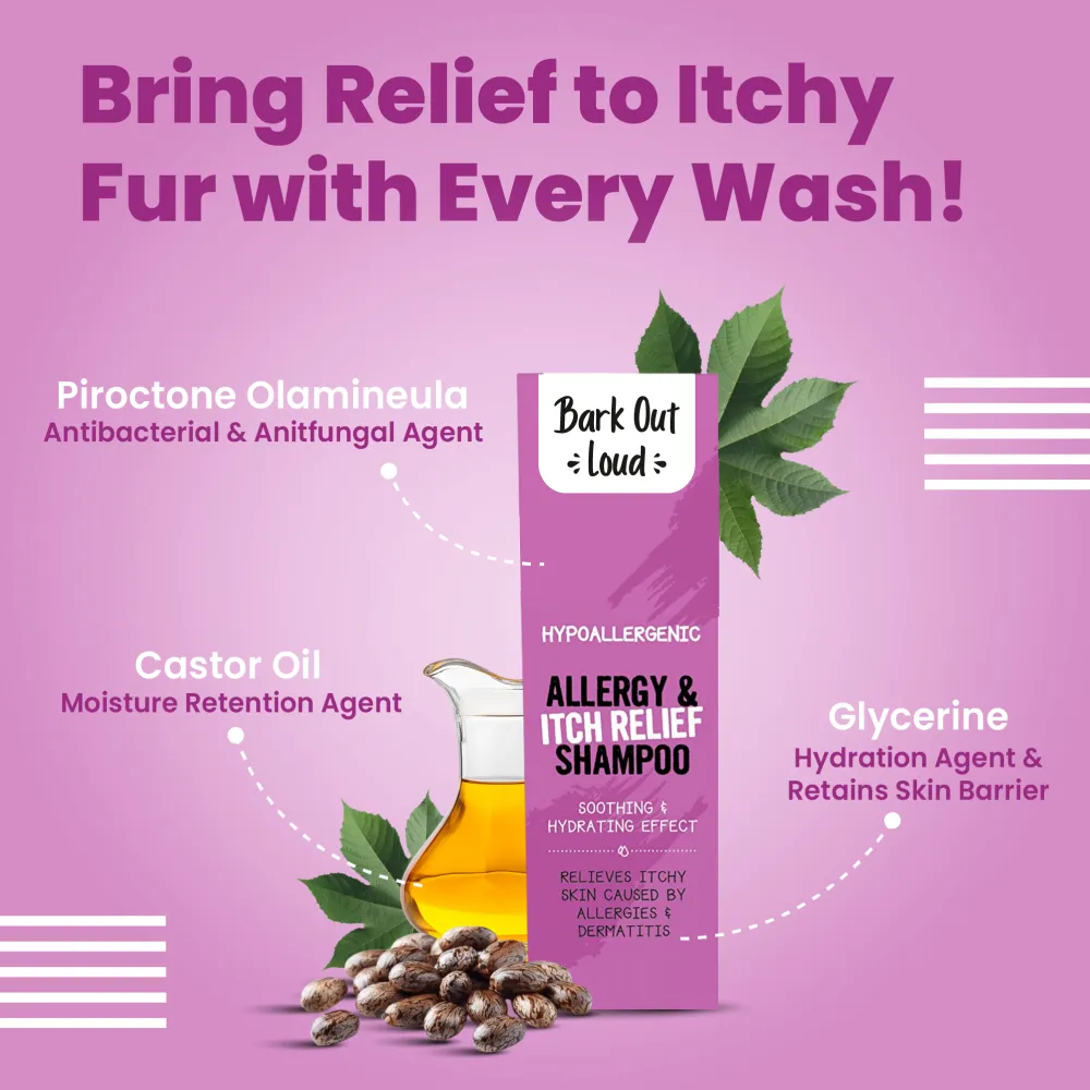 Bark Out Loud Allergy and Itch Relief Shampoo for Dogs and Cats