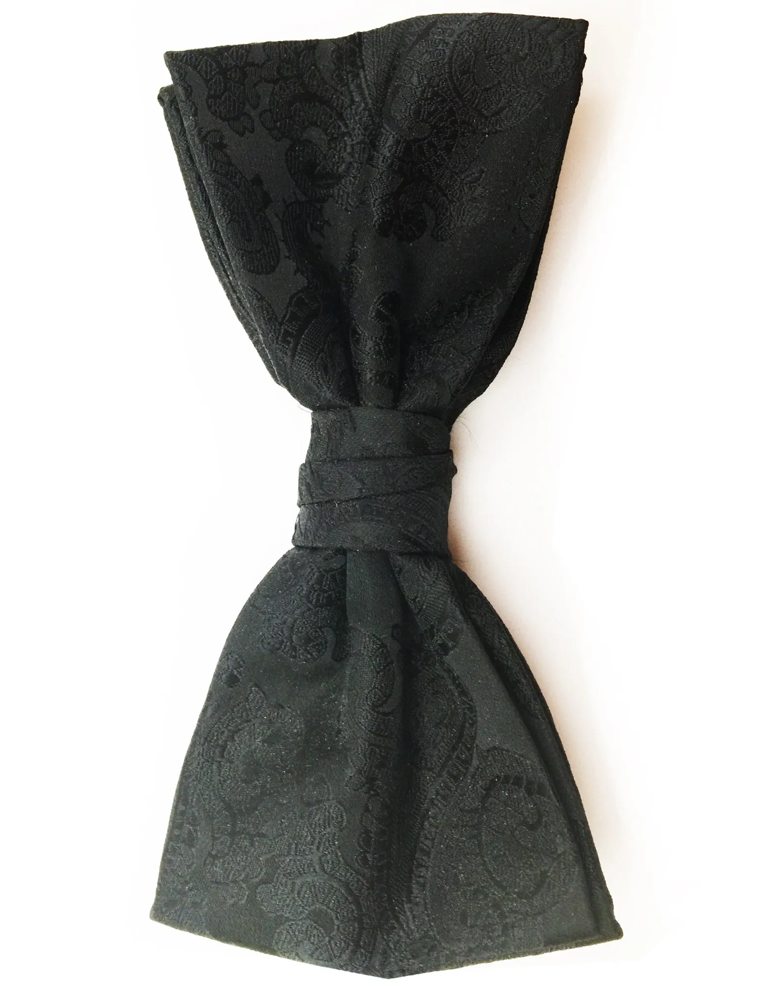 Black Paisley Bow Tie