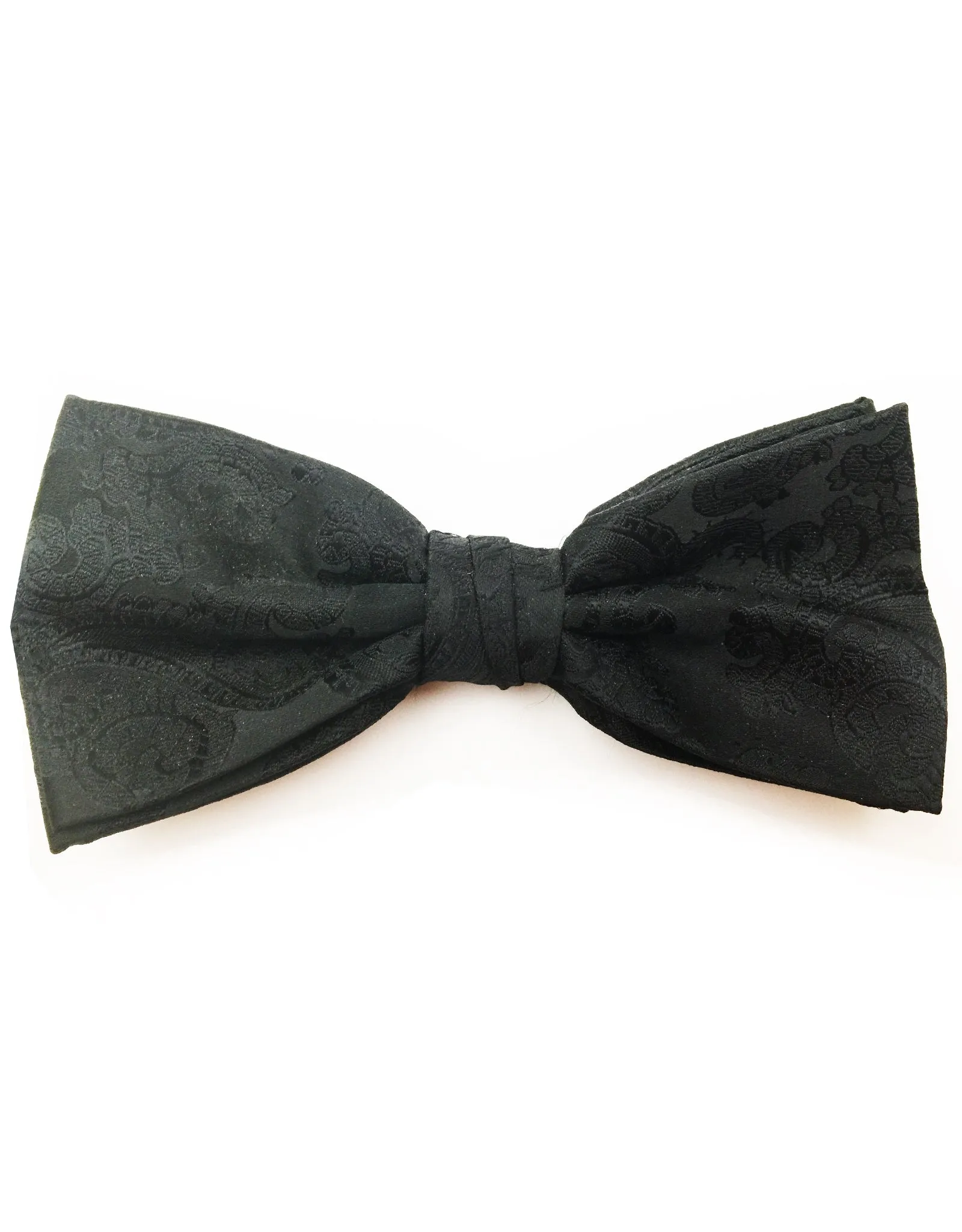 Black Paisley Bow Tie