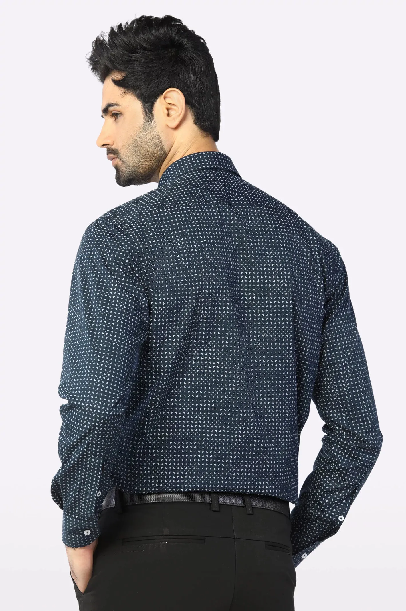 Black Printed Casual Shirt