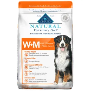 Blue Buffalo BLUE Natural Veterinary Diet W M Weight Management   Mobility Support Dry Dog Food