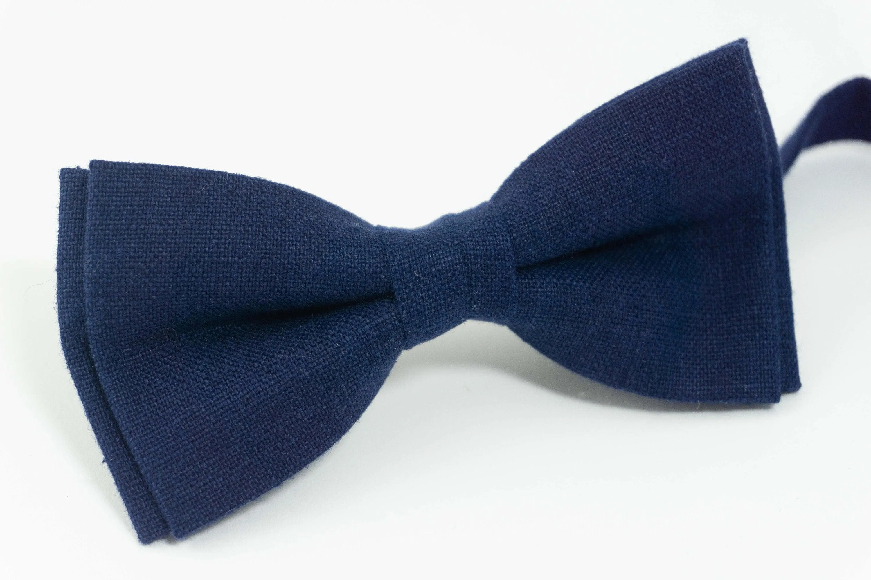 Blue wedding bow tie