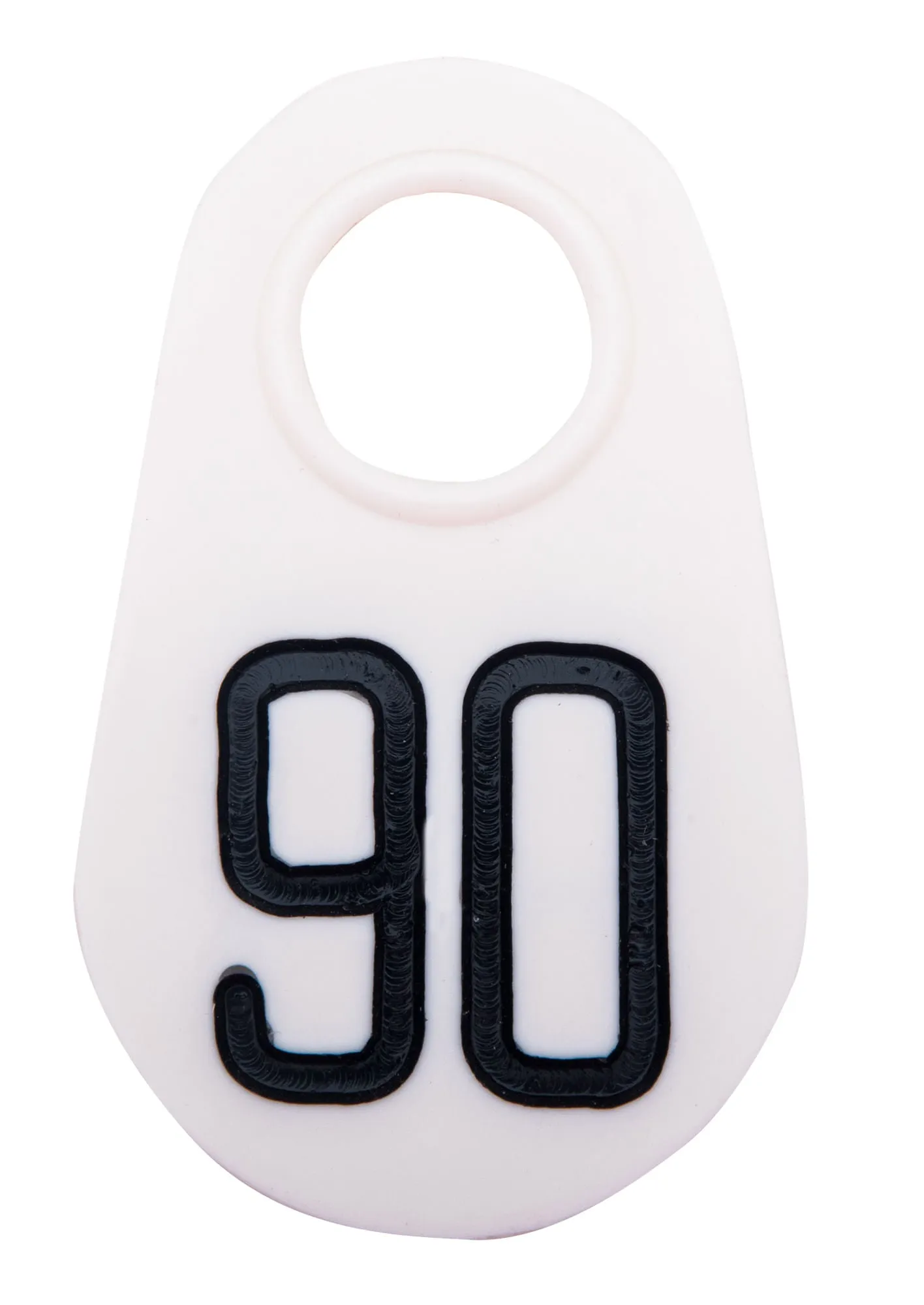 Bock's Nylon Numbered Identification Tags 1-100, White