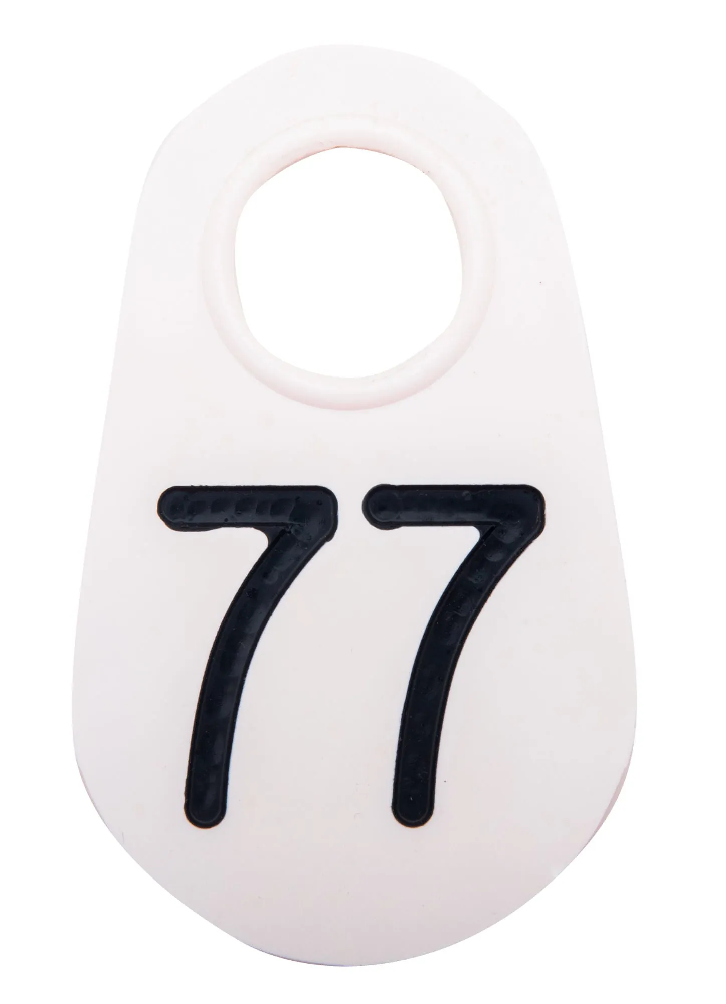 Bock's Nylon Numbered Identification Tags 1-100, White