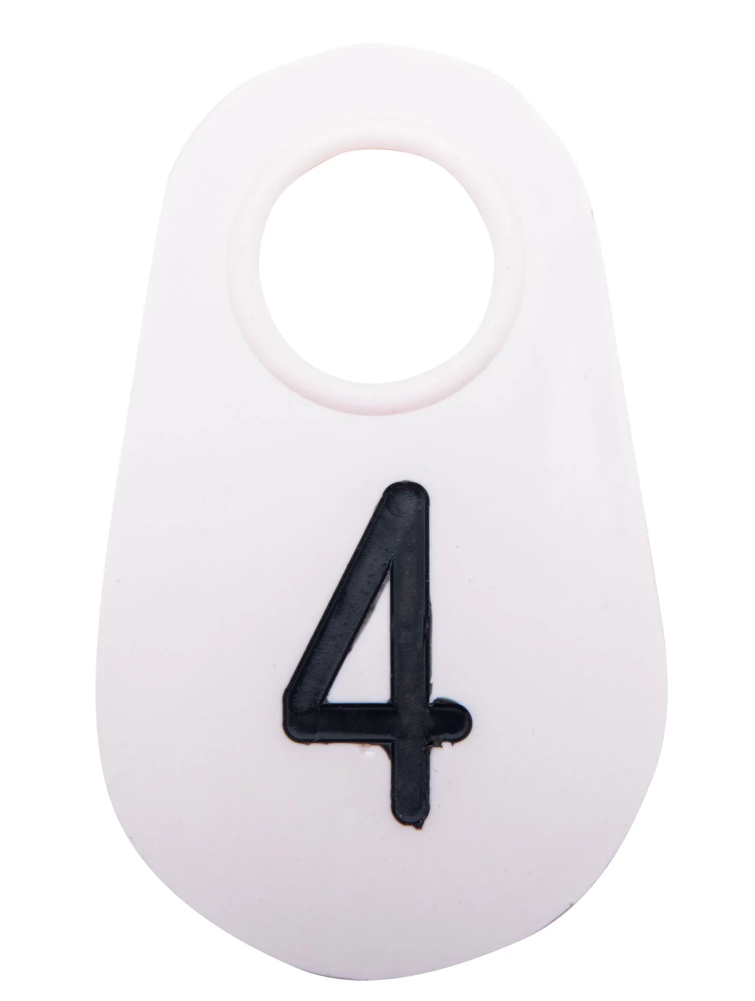 Bock's Nylon Numbered Identification Tags 1-100, White