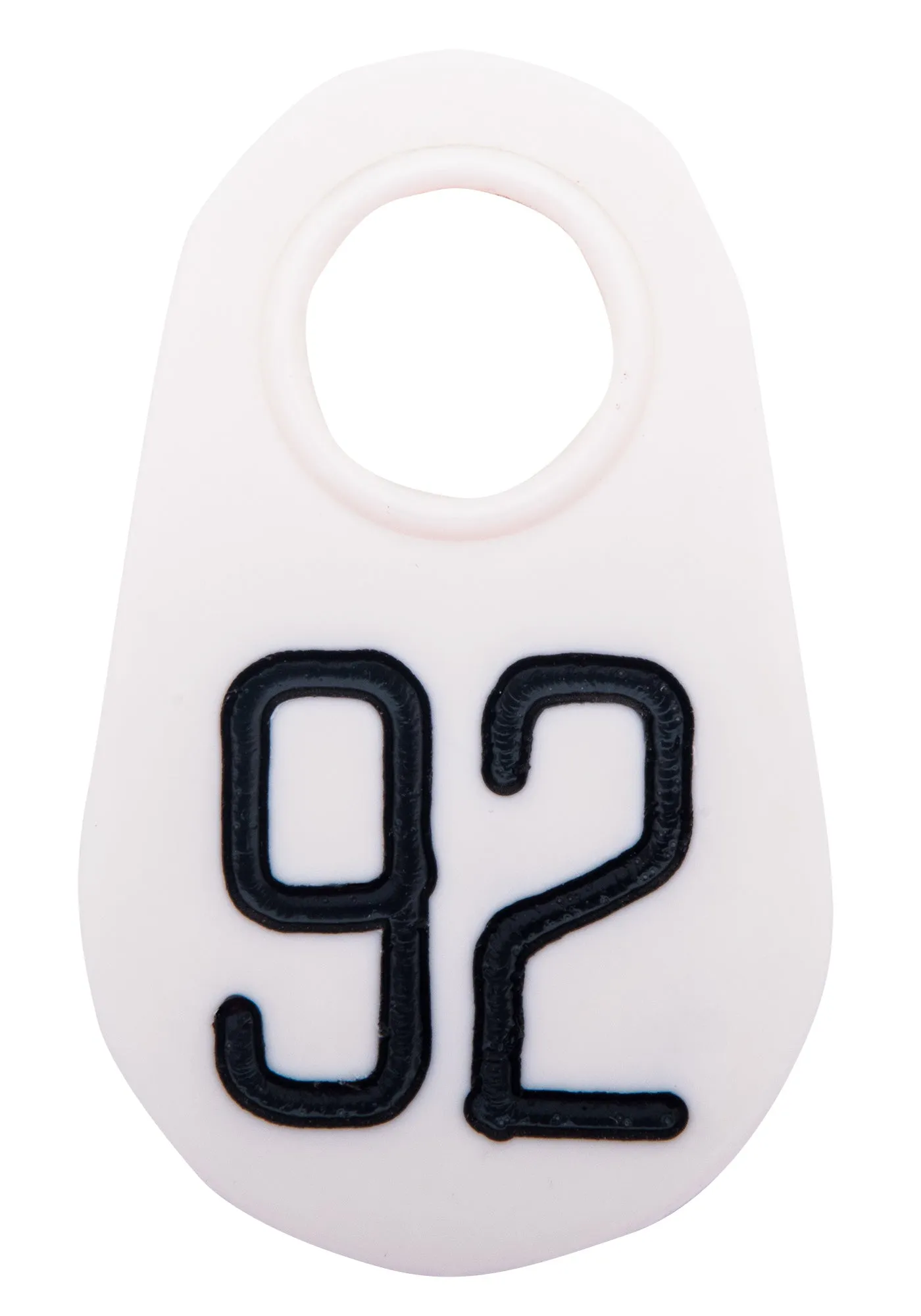 Bock's Nylon Numbered Identification Tags 1-100, White