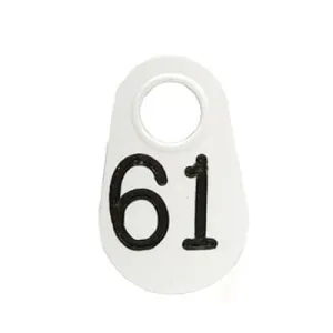 Bock's Nylon Numbered Identification Tags 1-100, White