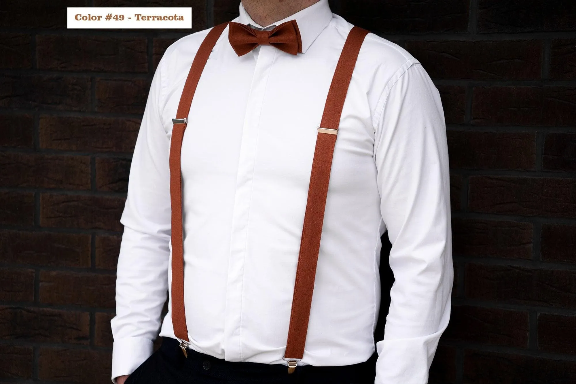 Brown bow tie for grooms  | Brown wedding bow tie for groomsmen