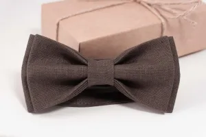 Brown bow tie for grooms  | Brown wedding bow tie for groomsmen