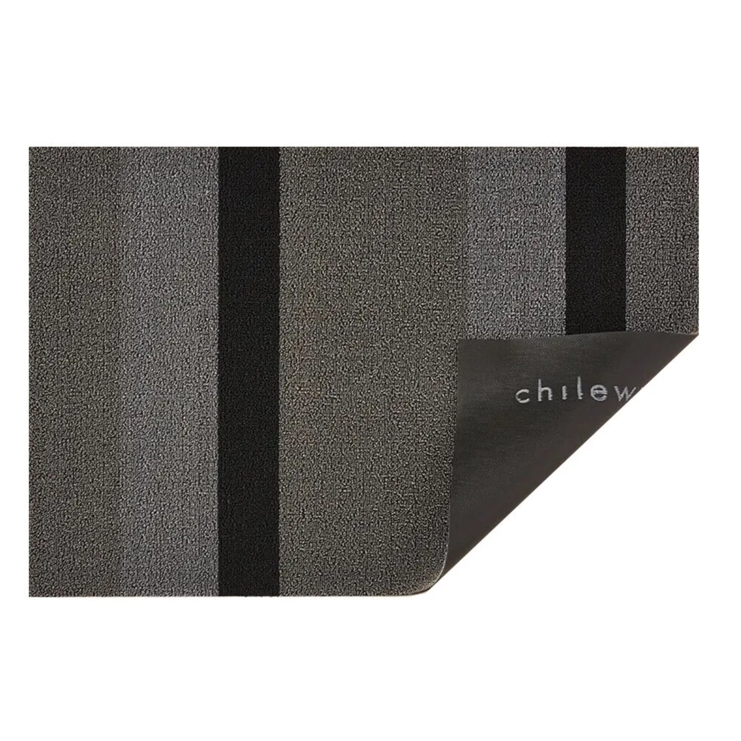 chilewich | large doormat 61x91cm (24x36") | bold stripe silver   black