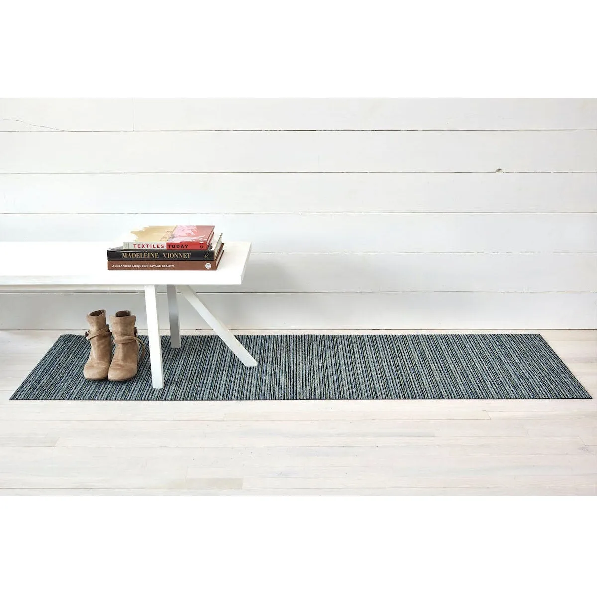 Chilewich Shag Skinny Stripe Floormat Forest