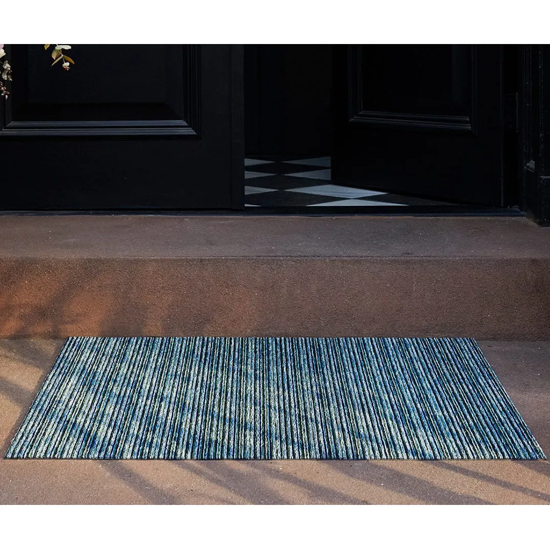 Chilewich Shag Skinny Stripe Floormat Forest