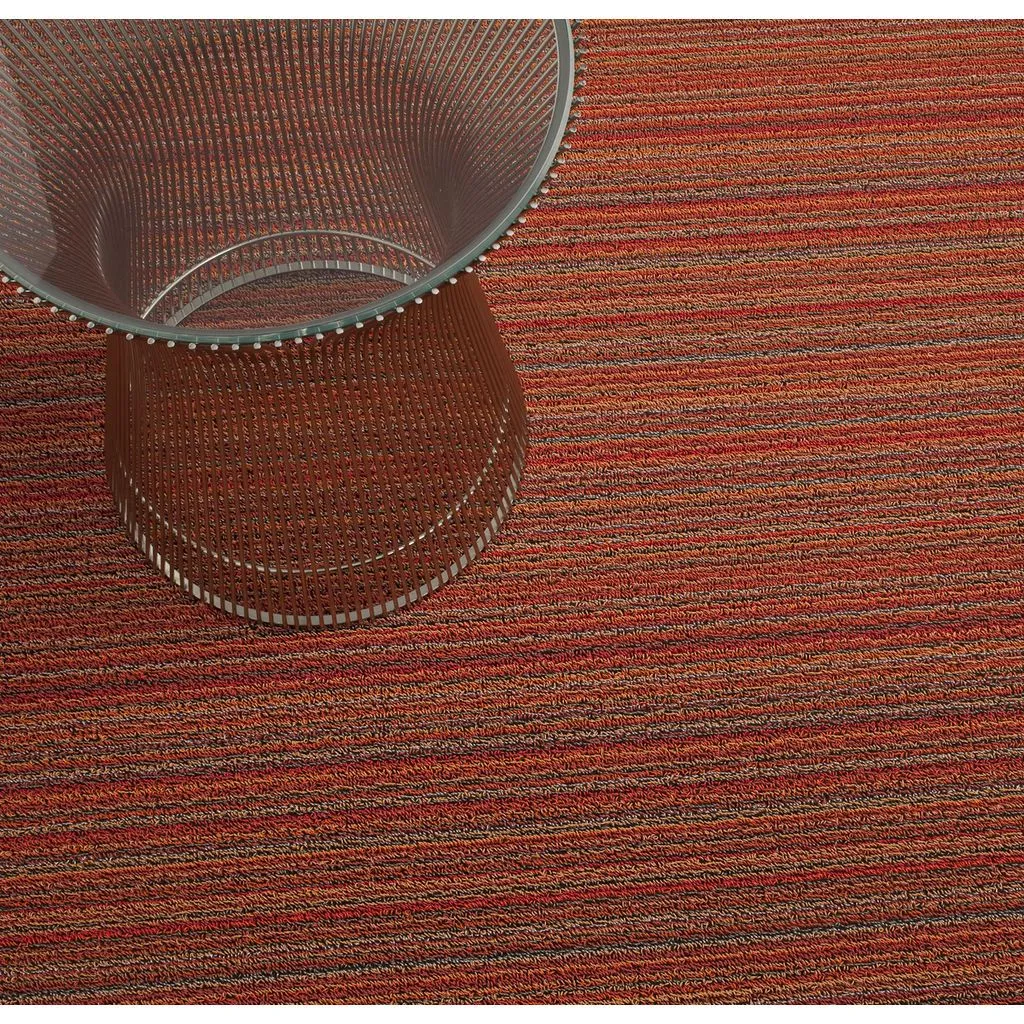 Chilewich Shag Skinny Stripe Floormat Orange