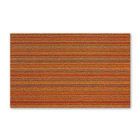 Chilewich Shag Skinny Stripe Floormat Orange