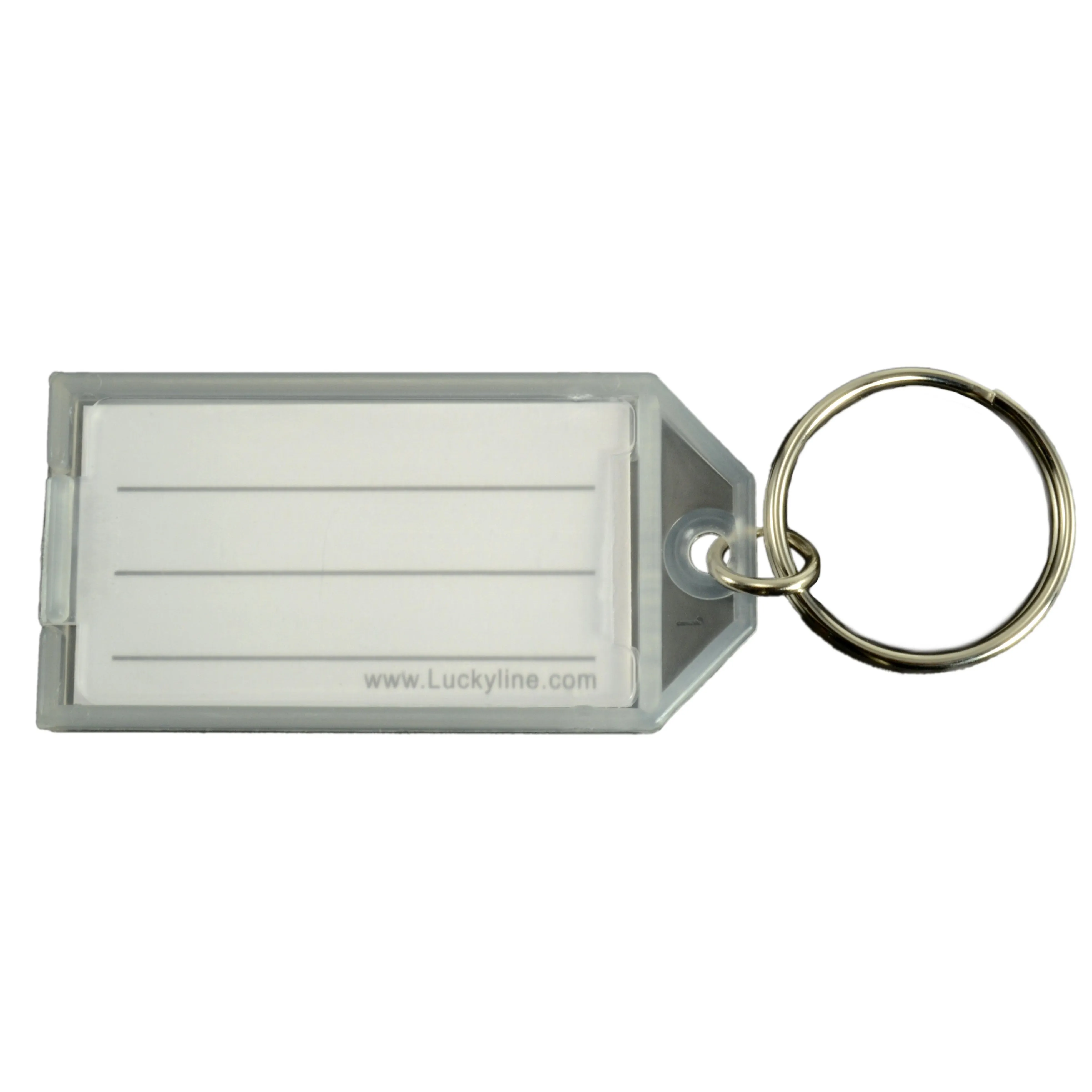 Clear Plstic Ring Key Tags with Splits (6 pcs.)