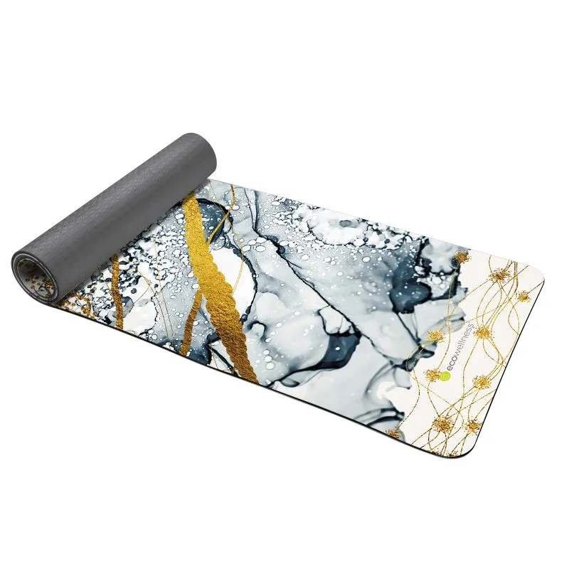 Ecowellness Abstract 4 mm Yoga Mat - Gray