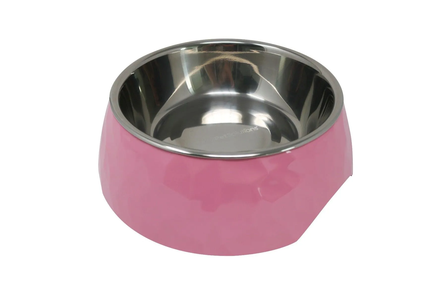 Facet Round Cat Dog Bowl - Pink S/L