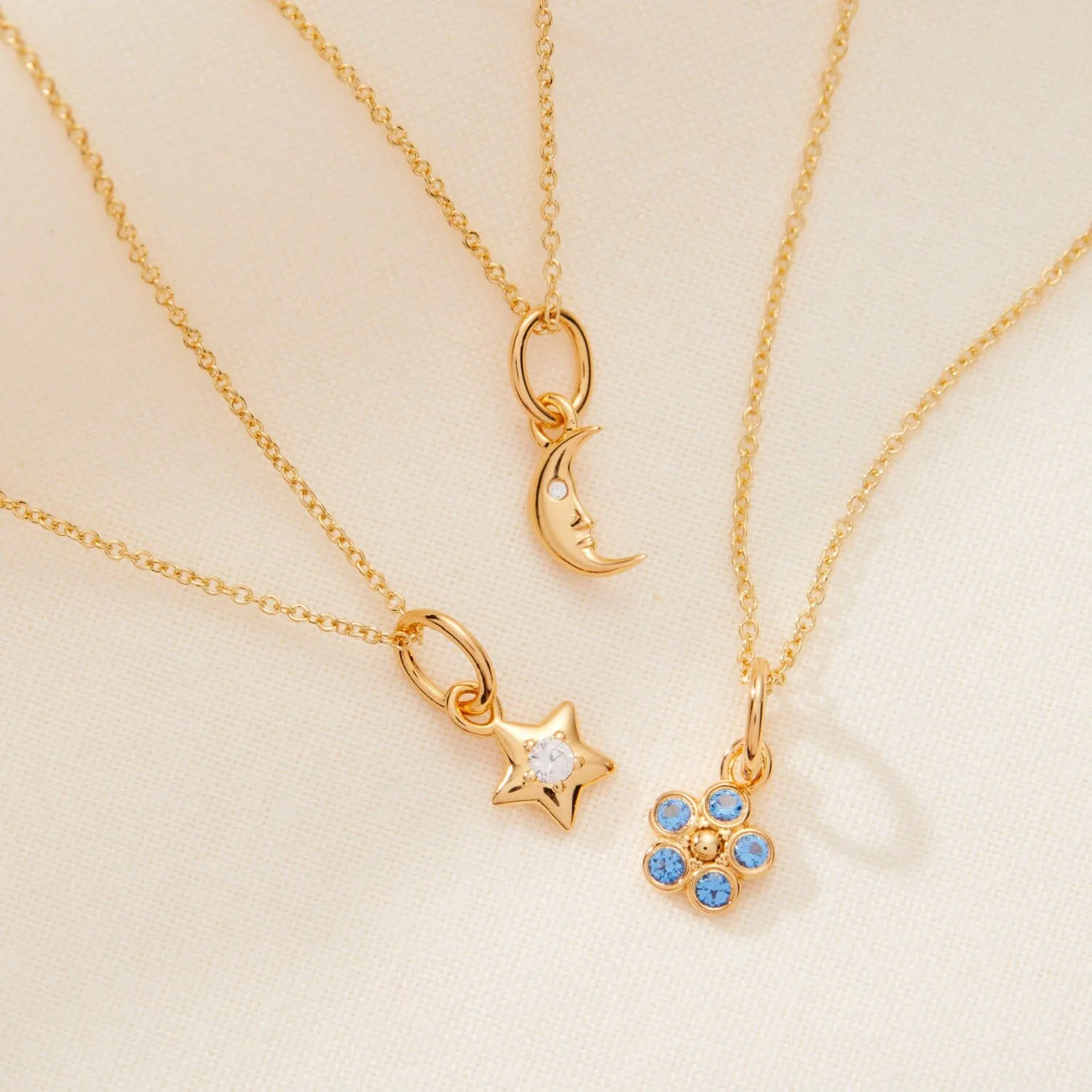 Flower Mini Charm Necklace