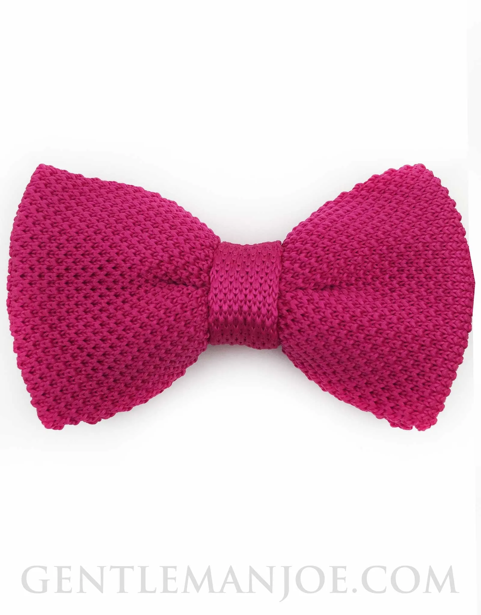 Hot Pink Knitted Bow Tie