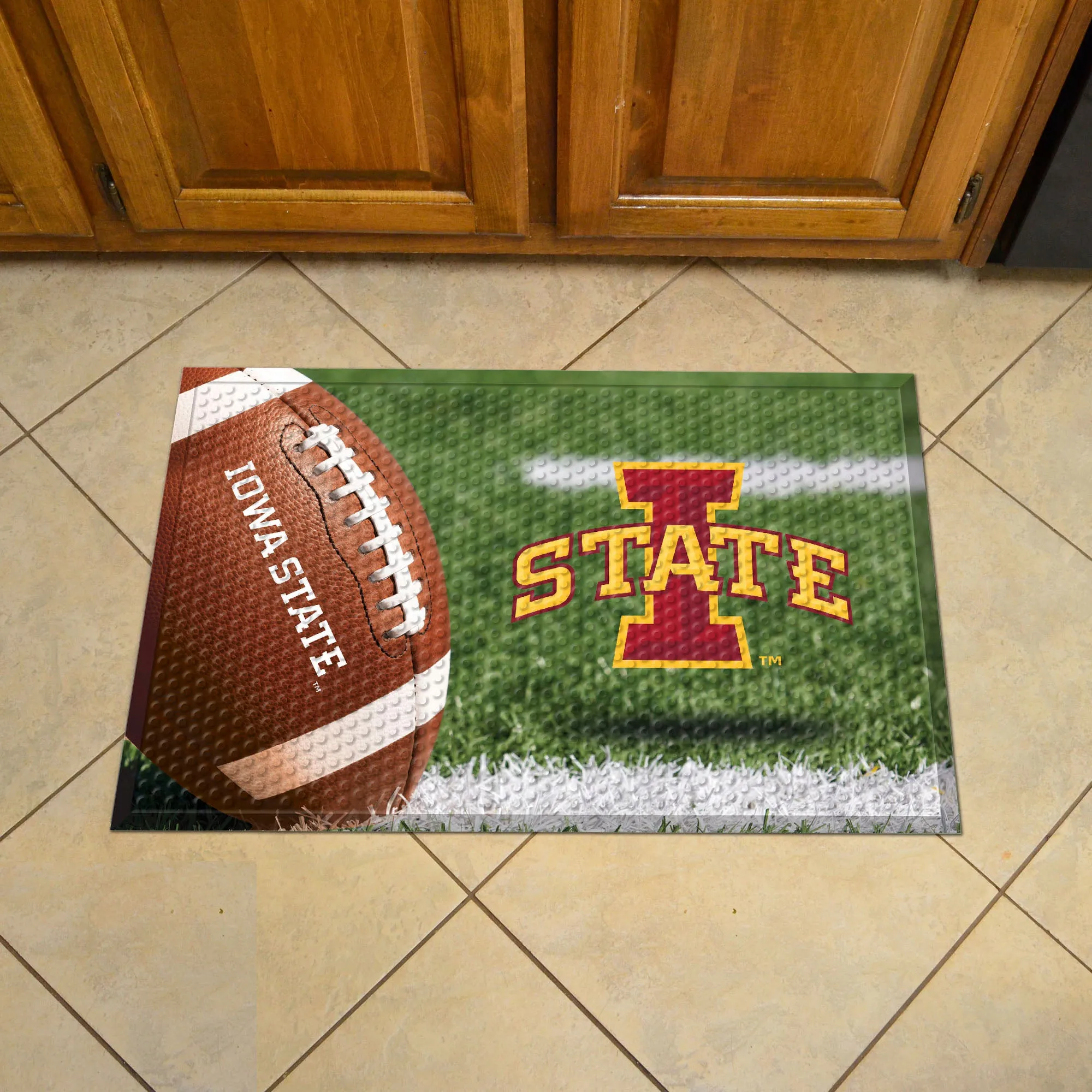 Iowa State Rubber Scraper Door Mat