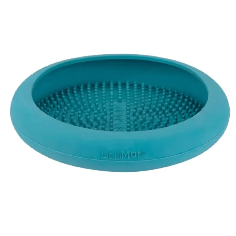 LickiMat UFO Slow Feeder for Dogs (Turquoise)