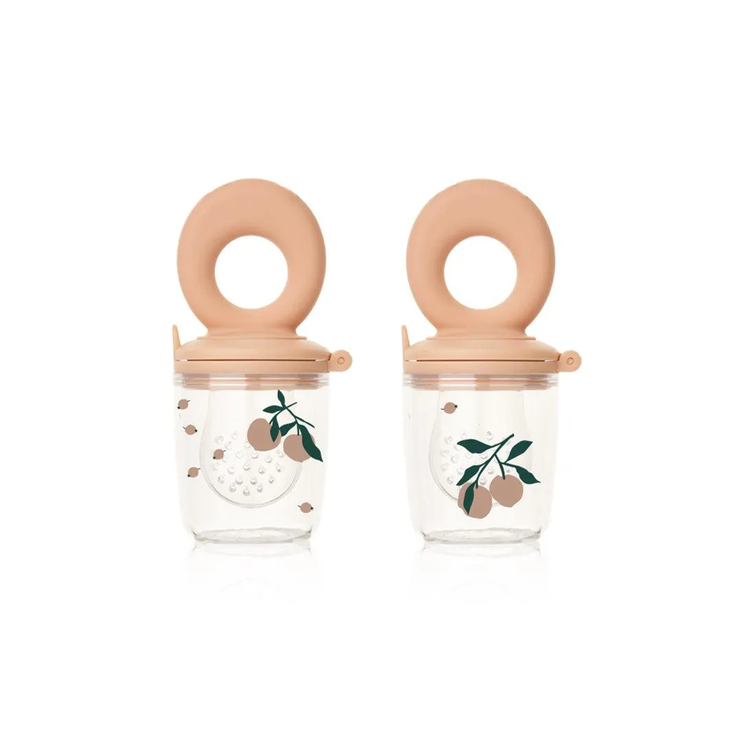 Liewood Miranda Printed Food Feeder - 2 Pack - Peach - Sea Shell