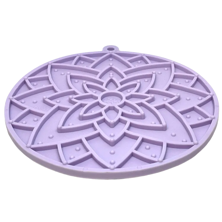 Lotus eMat Enrichment Lick Mat With Suction Cups: Light Purple