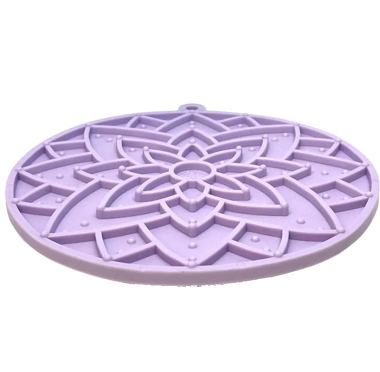 Lotus eMat Enrichment Lick Mat With Suction Cups: Light Purple