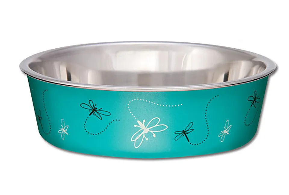 Loving Pets Bella Bowl - Stainless Steel Dog Bowl - Turquoise