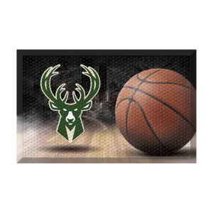 Milwaukee Bucks Rubber Scraper Door Mat