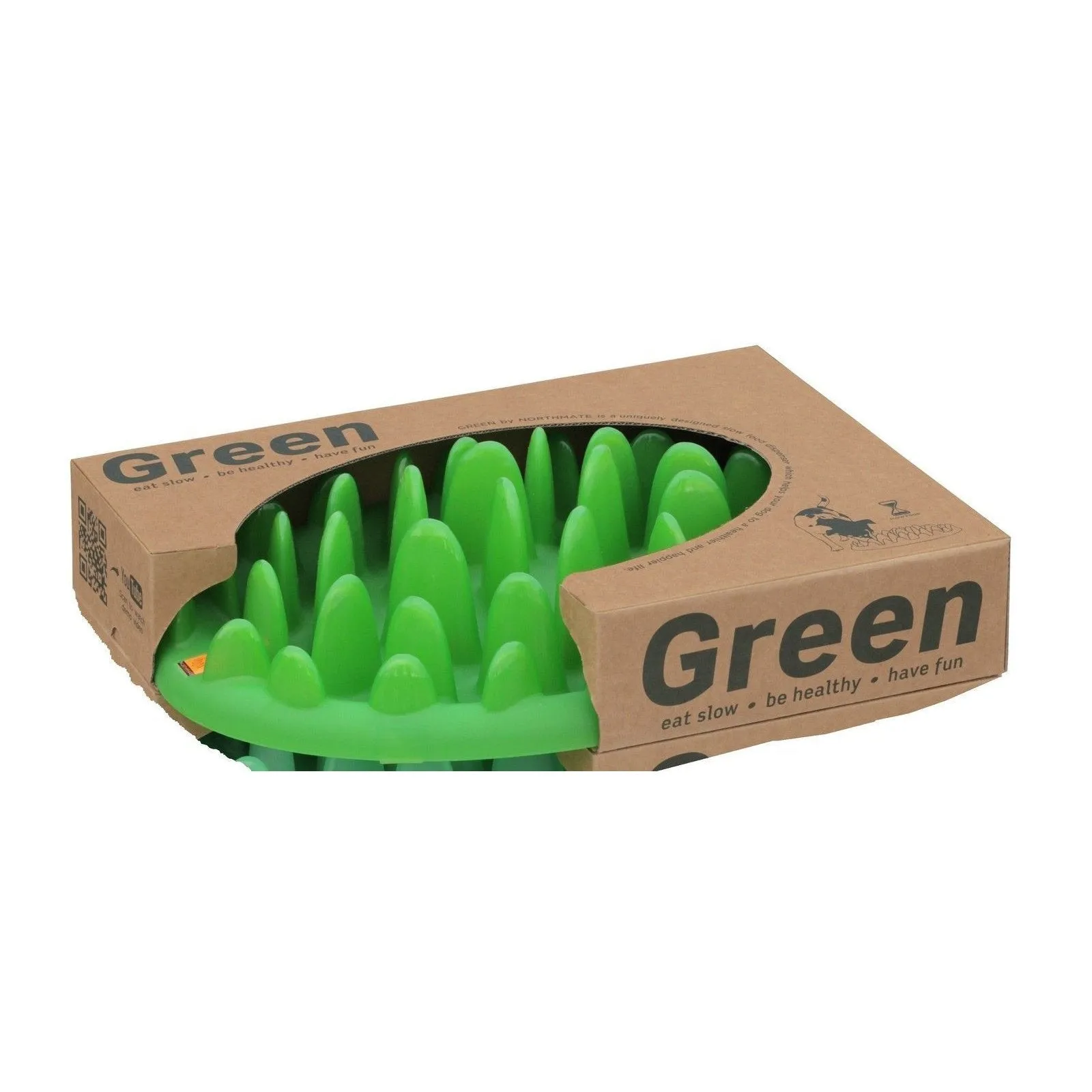 Northmate Green Interactive Slow Feeder Dog Bowl