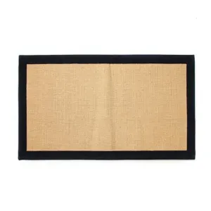 OnlyMat Handwoven Natural Jute Floor Mat with Black Border