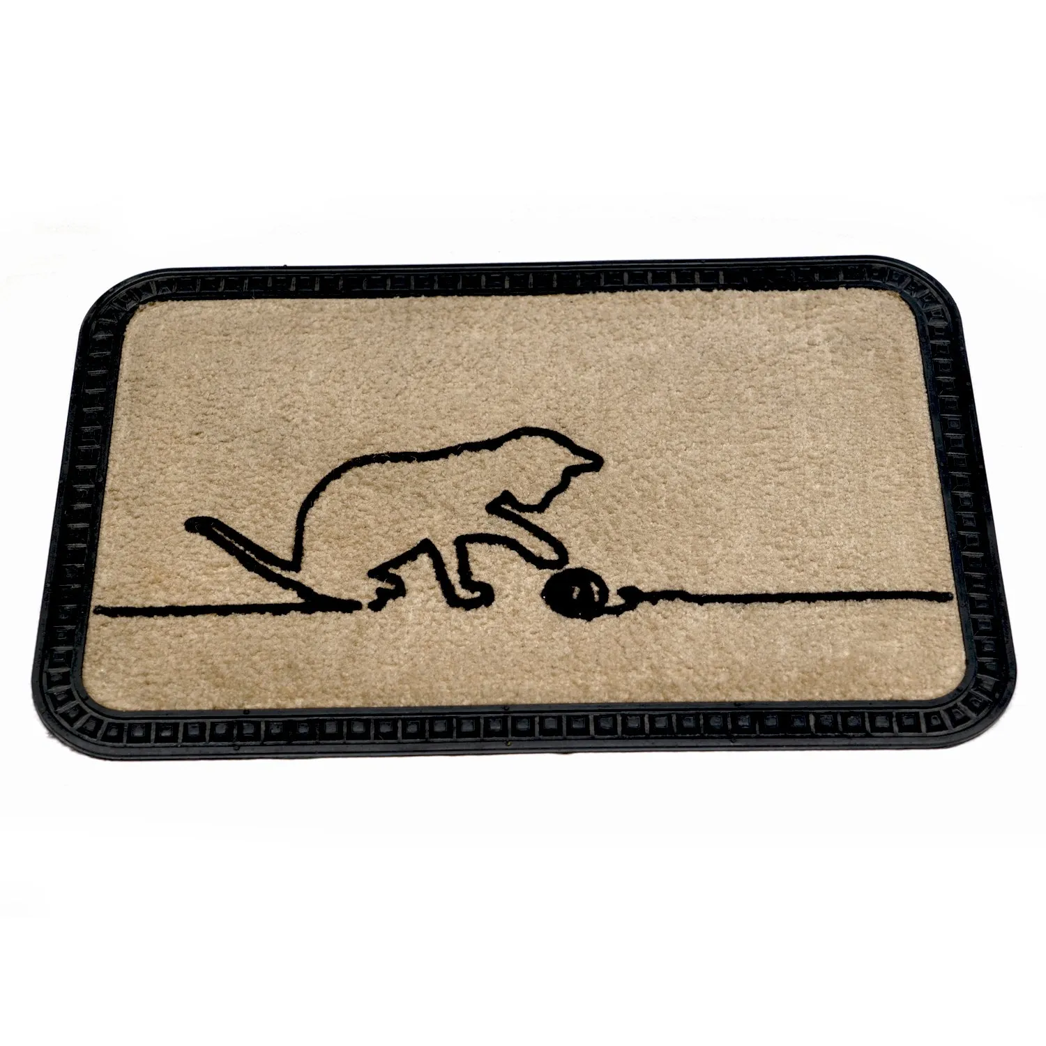 OnlyMat Soft QuickDry Bath Door Mat  Cat Design