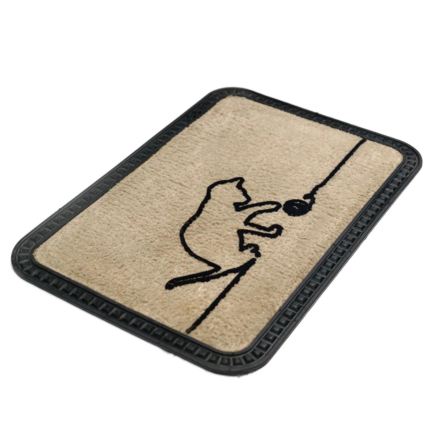 OnlyMat Soft QuickDry Bath Door Mat  Cat Design