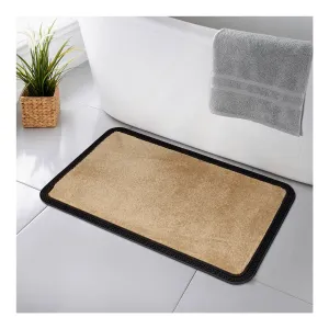 OnlyMat Soft Quickdry Bath Mat Plain Beige (40x60cmx8mm) (Beige)