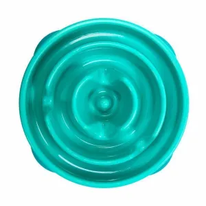 Outward Hound Fun Feeder Slo-Bowl Drop Dog Bowl Teal