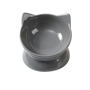 Park Life Designs Oscar Tilt Food Dish for Cats 5" Grey