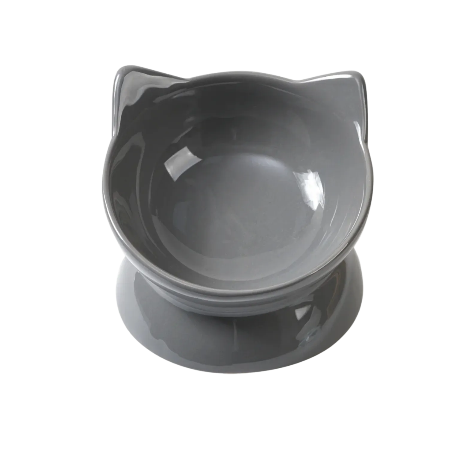 Park Life Designs Oscar Tilt Food Dish for Cats 5" Grey