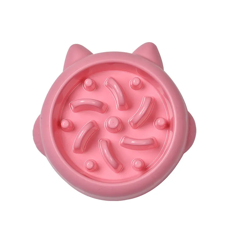 Pet Dog and Cat Slow Feeder Bowls - Anti-Choking Dish for Home, Prevents Gulping