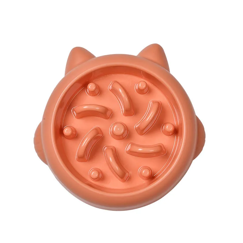 Pet Dog and Cat Slow Feeder Bowls - Anti-Choking Dish for Home, Prevents Gulping