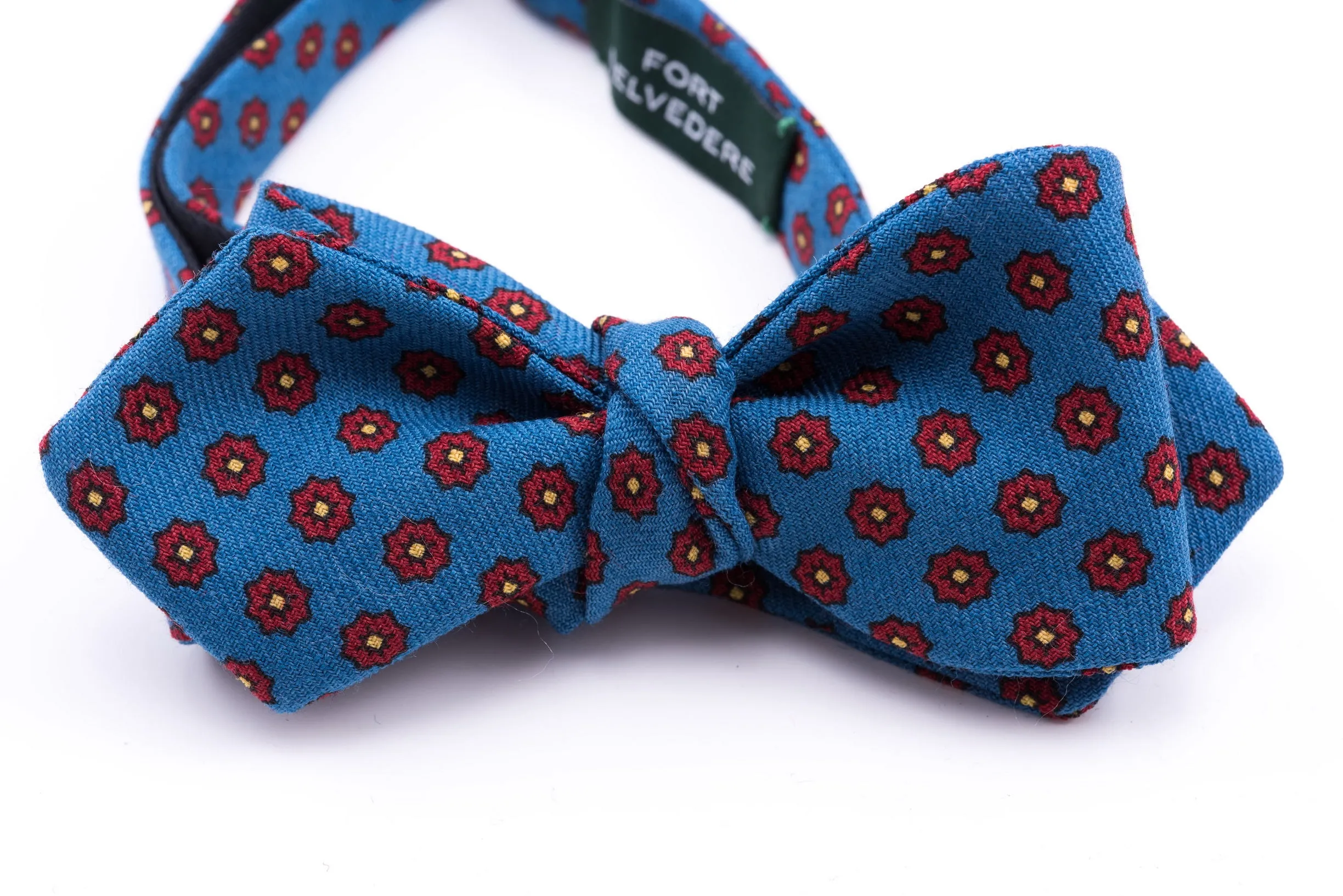 Petrol Blue Macclesfield Neats Silk Bow Tie