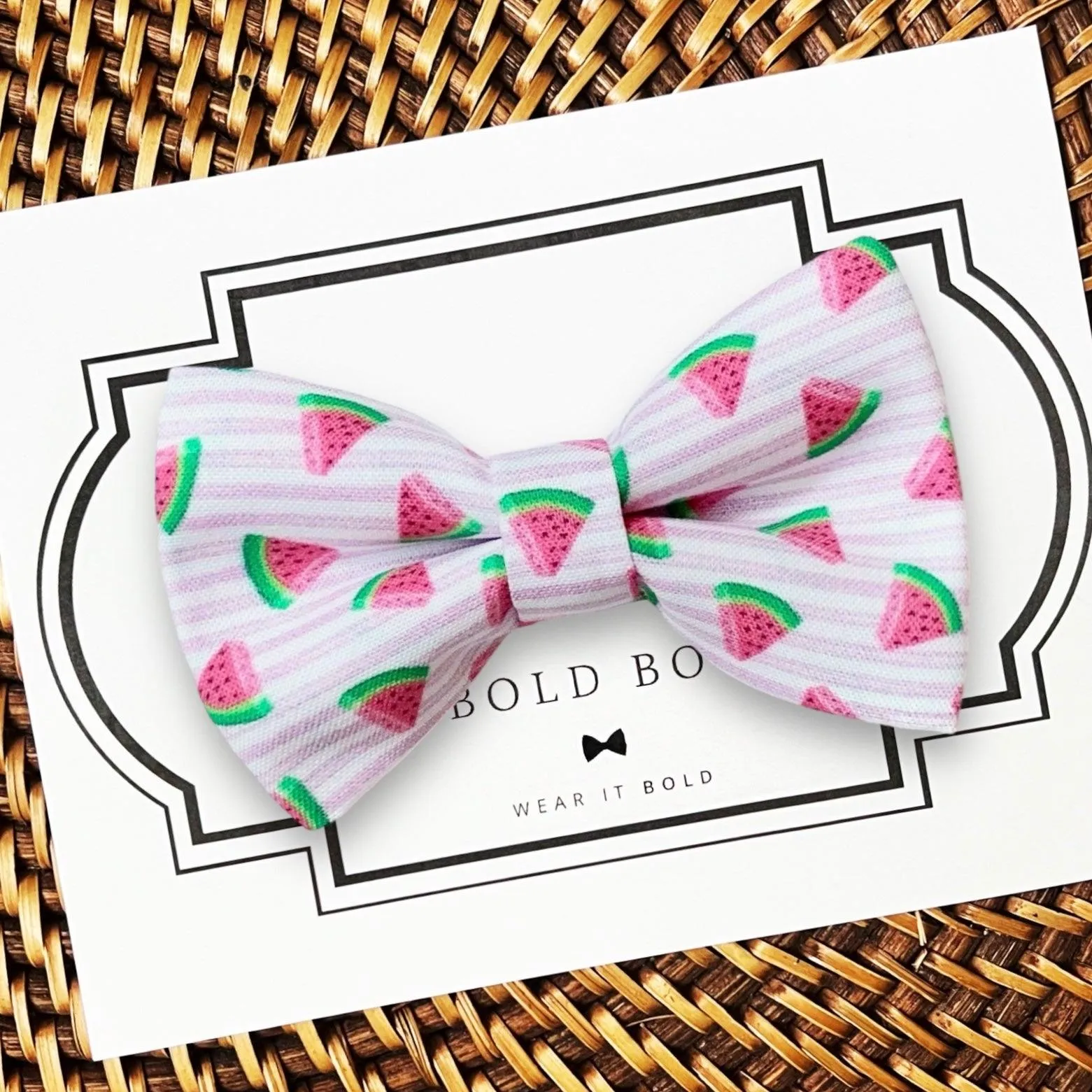 Pink Watermelon Bow Tie for Dog and Cat Collar