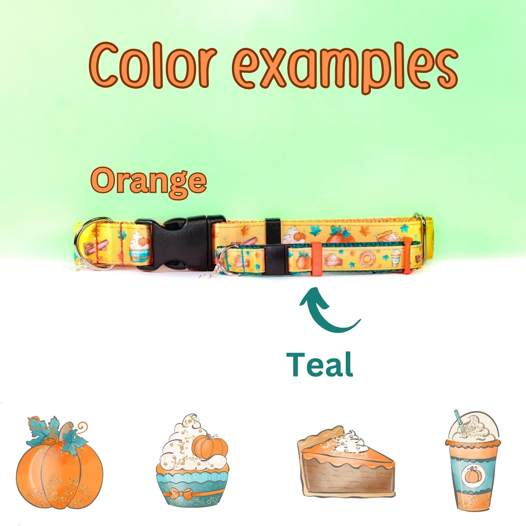 Pumpkin Spice,Dog collar, Pumpkin,Cat collar,Fall cat collar, Halloween dog collar, Halloween cat collar,Fall, cat collar, puppy collar