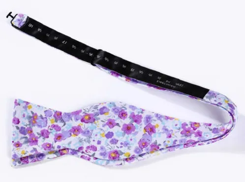 Purple Lilac Floral Bow Tie