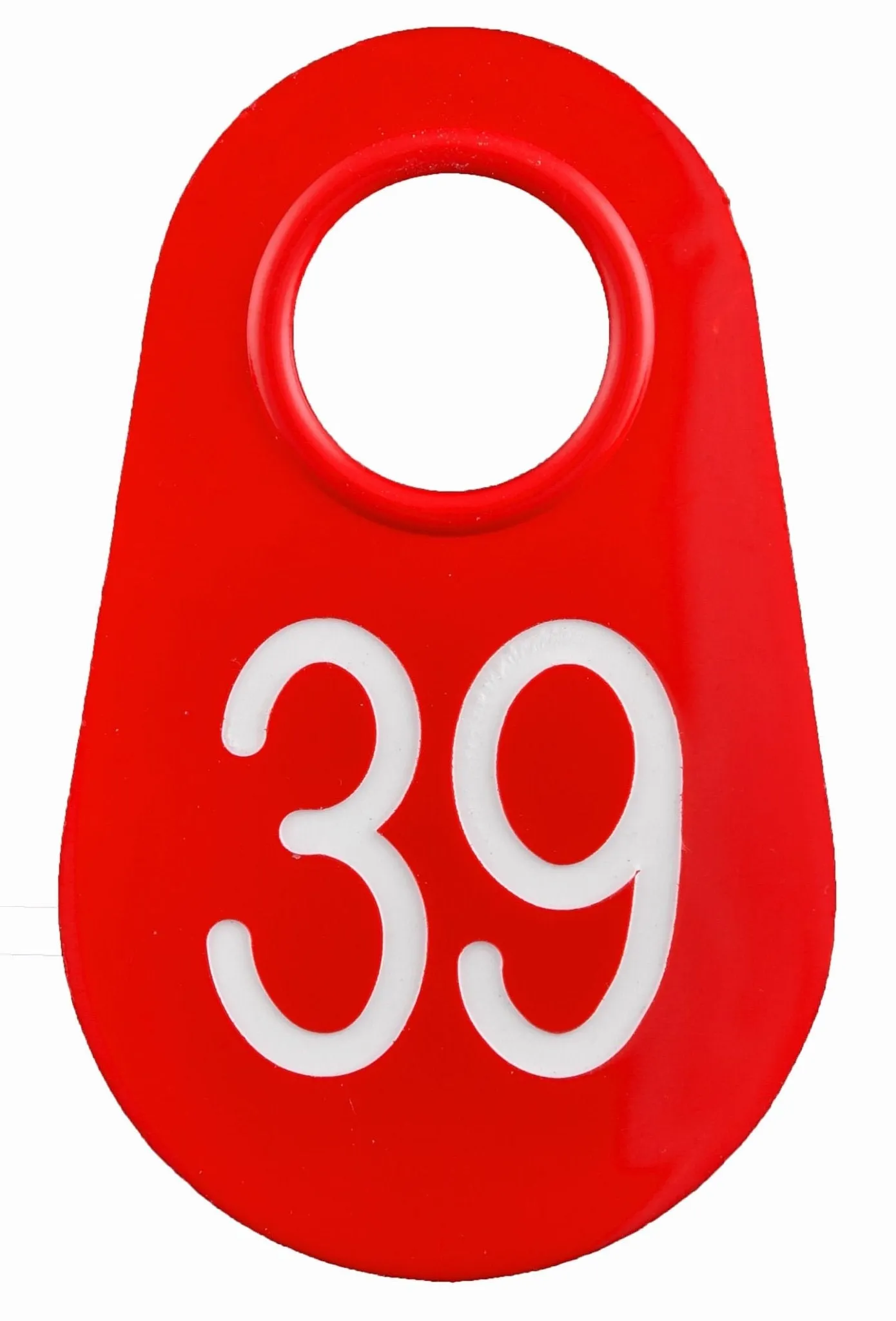 Red Numbered Nylon Tags, Pack of 25 by Bock's Identi