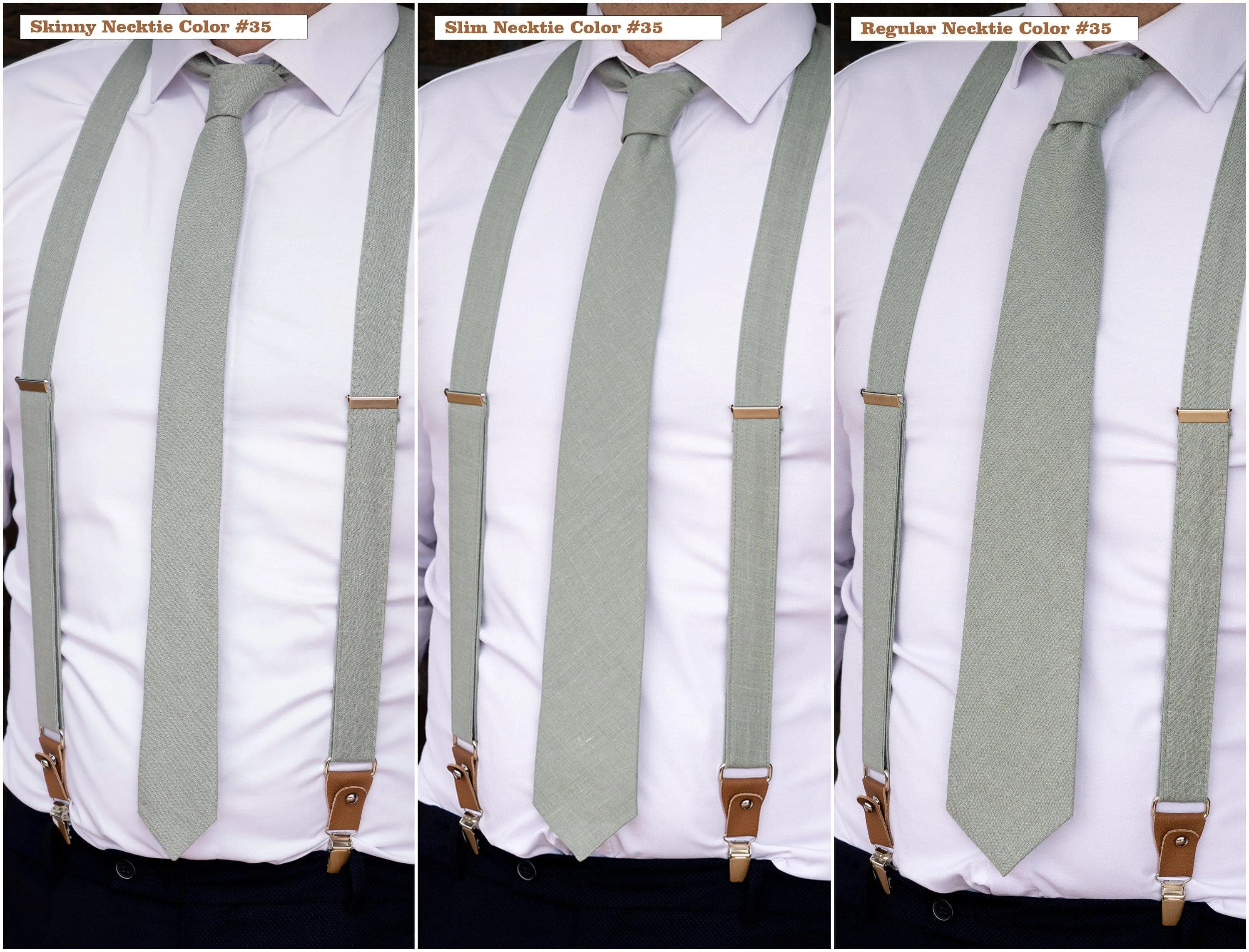 Sage Wedding Attire: Groom and Groomsmen Bow Ties, Ties, Braces & Accessories